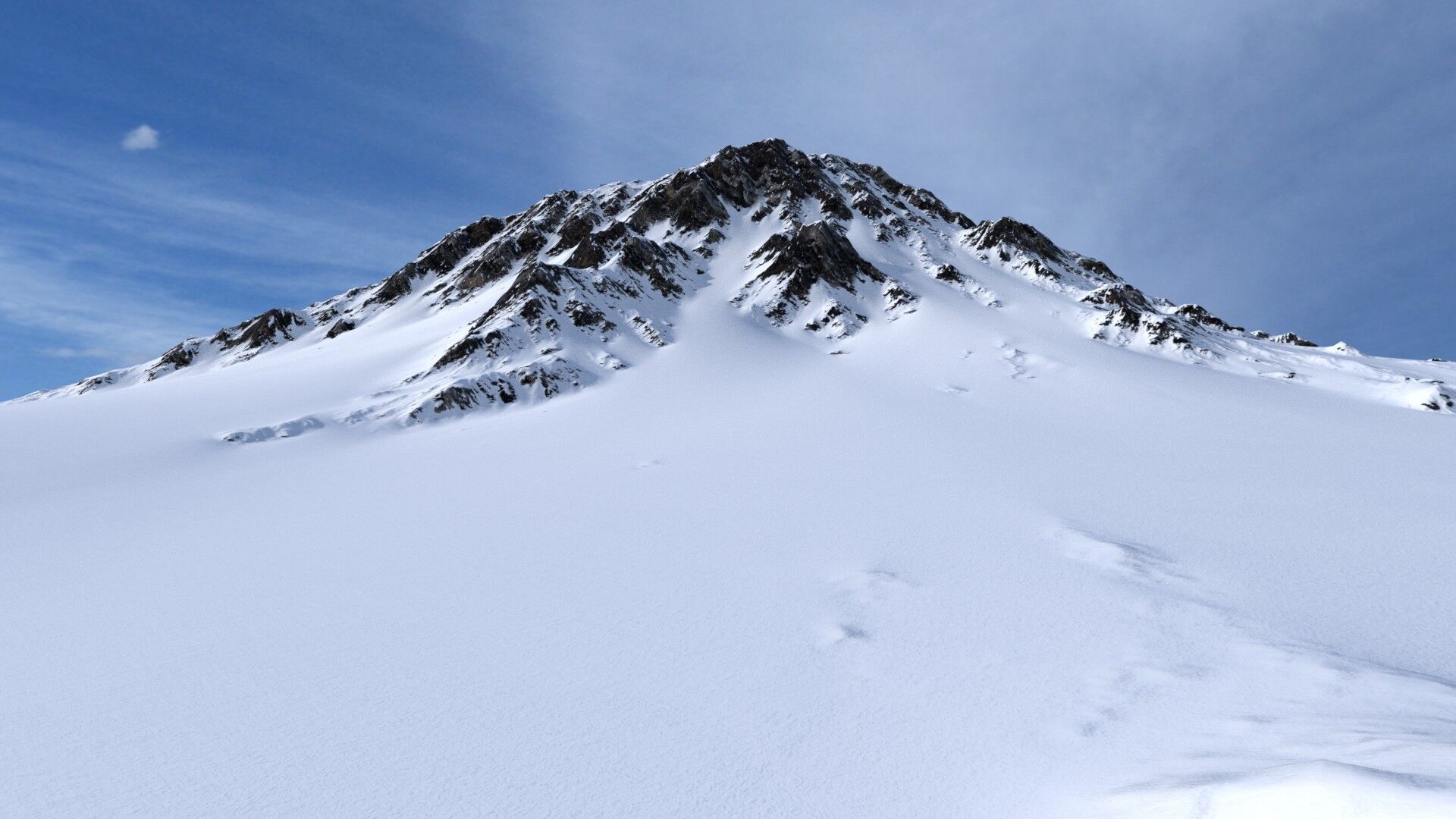 Snow Mountain 08 Low-poly 3D model_6