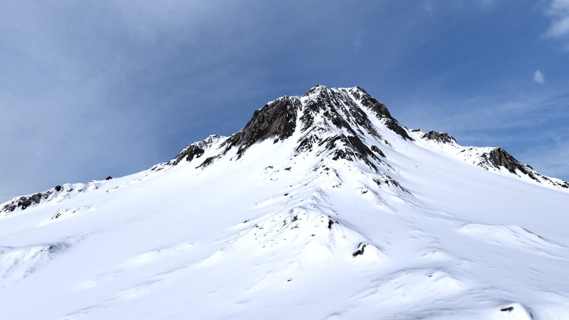 Snow Mountain 08 Low-poly 3D model_4