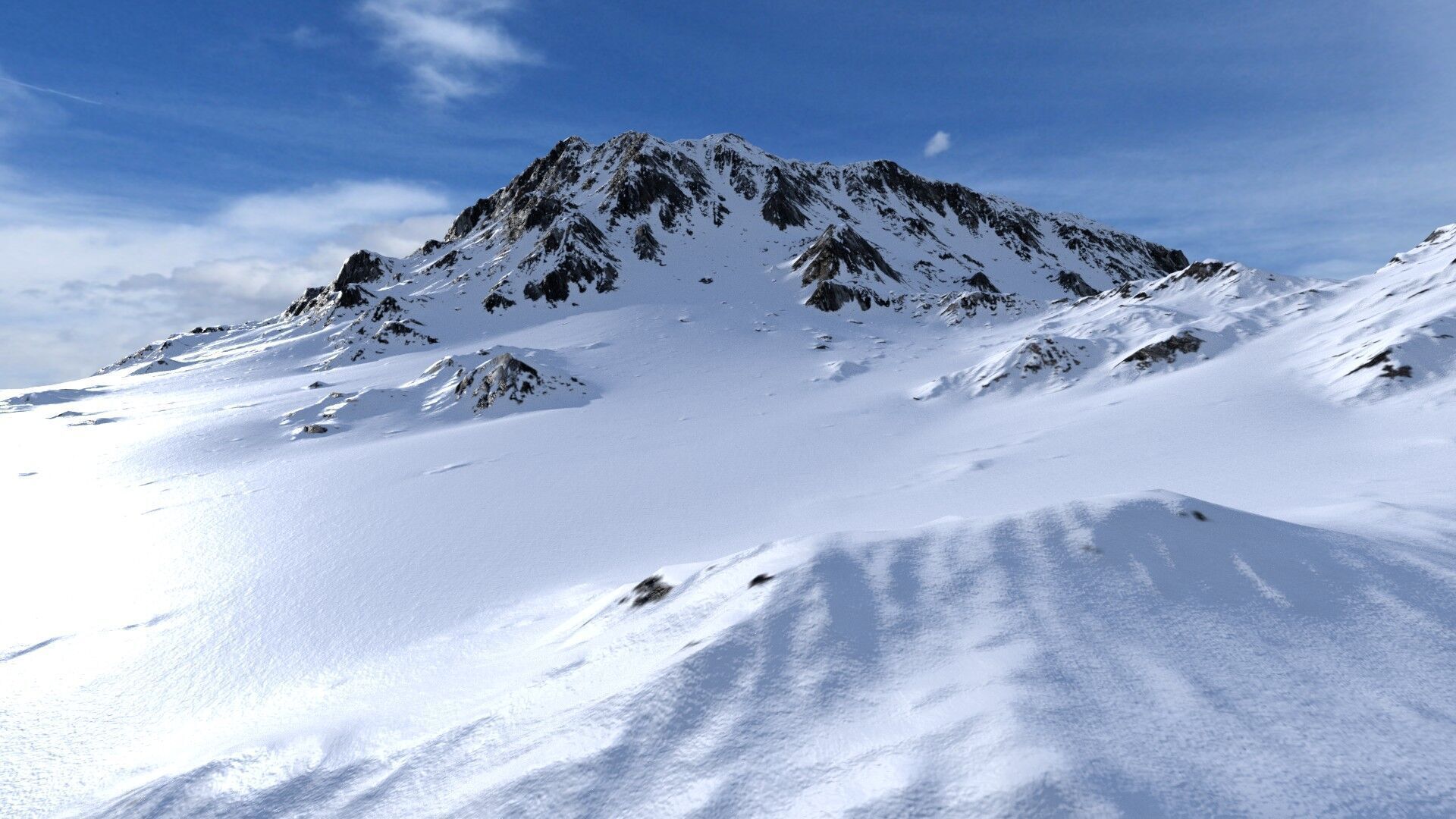 Snow Mountain 08 Low-poly 3D model_8