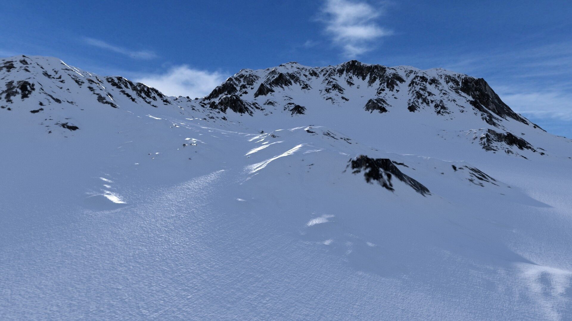 Snow Mountain 08 Low-poly 3D model_9