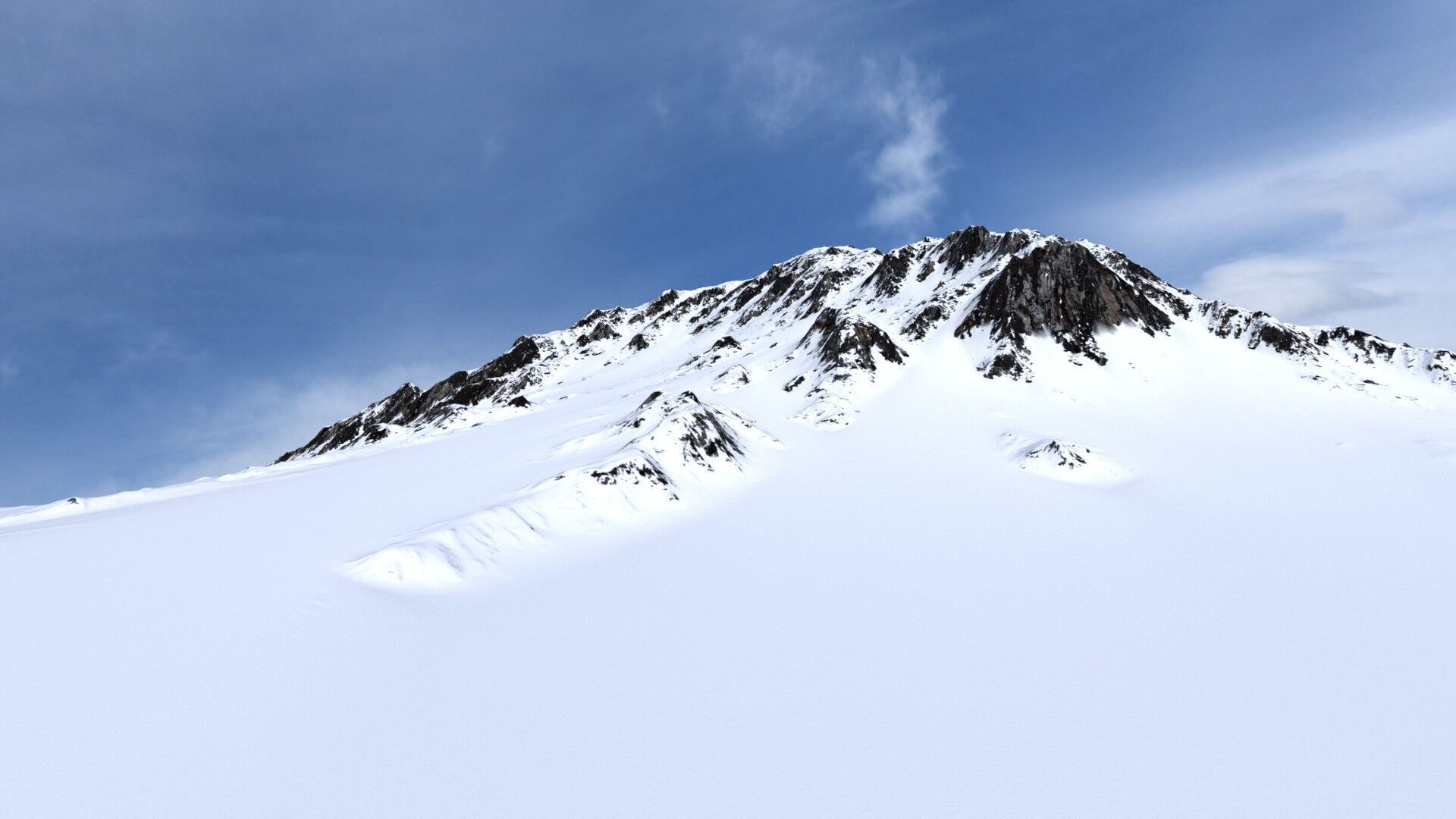 Snow Mountain 08 Low-poly 3D model_3