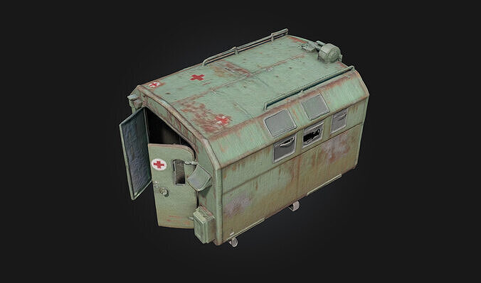 Rustic Medical Shelter  A Lifeline in the Wilderness 3D model