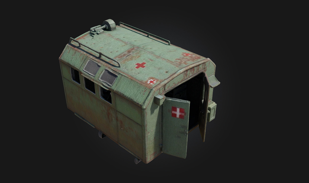 Rustic Medical Shelter A Lifeline in the Wilderness 3D model_1