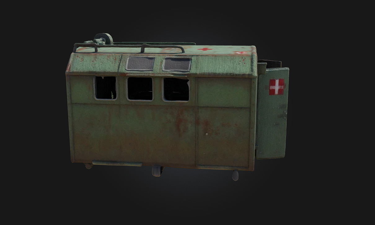 Rustic Medical Shelter A Lifeline in the Wilderness 3D model_6