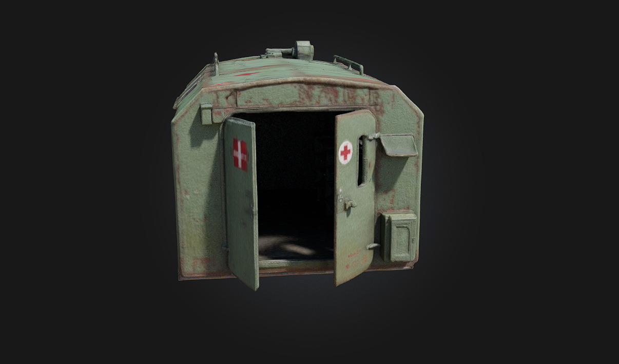 Rustic Medical Shelter A Lifeline in the Wilderness 3D model_5