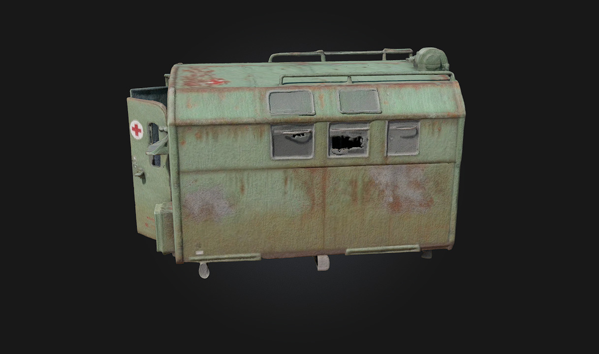 Rustic Medical Shelter A Lifeline in the Wilderness 3D model_4