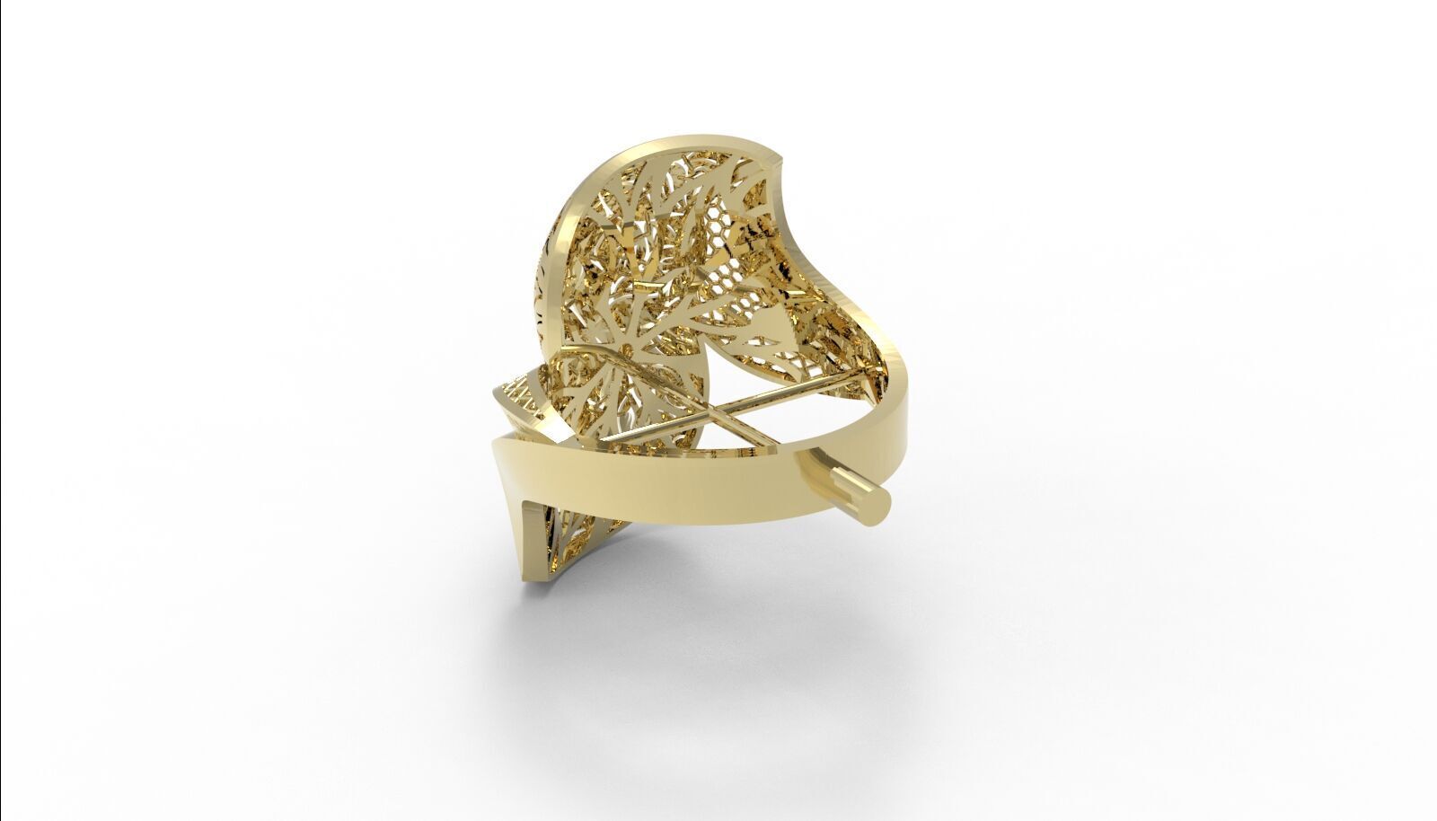 Lightweight Fusion Ring  Ready for Casting TR014 3D print model_2