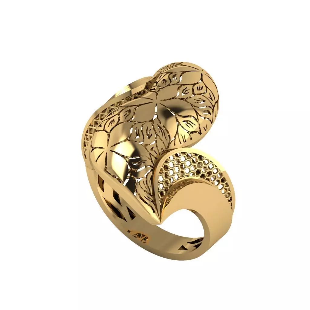 Lightweight Fusion Ring  Ready for Casting TR014 3D print model_0