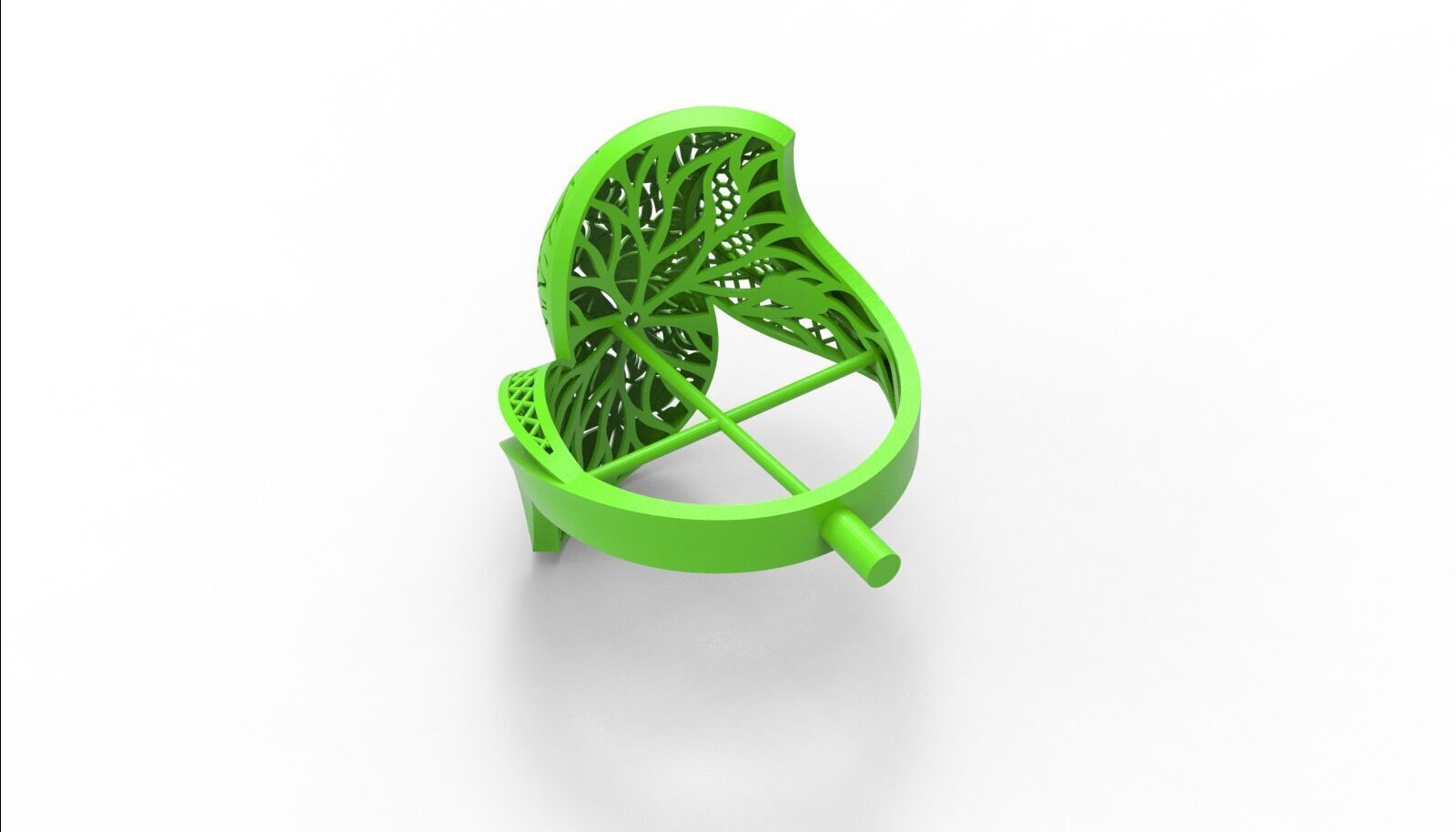 Lightweight Fusion Ring  Ready for Casting TR014 3D print model_9