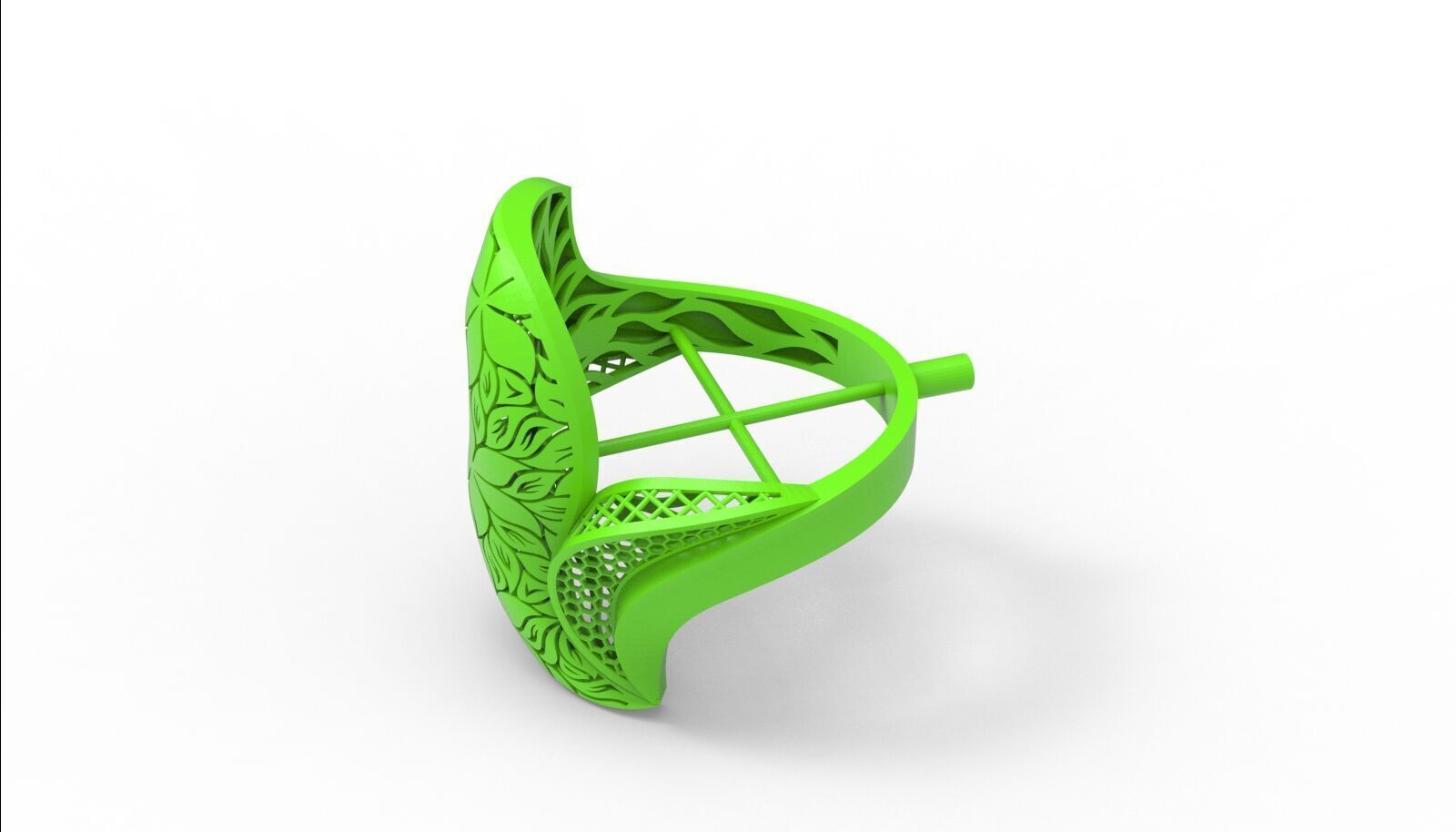 Lightweight Fusion Ring  Ready for Casting TR014 3D print model_4