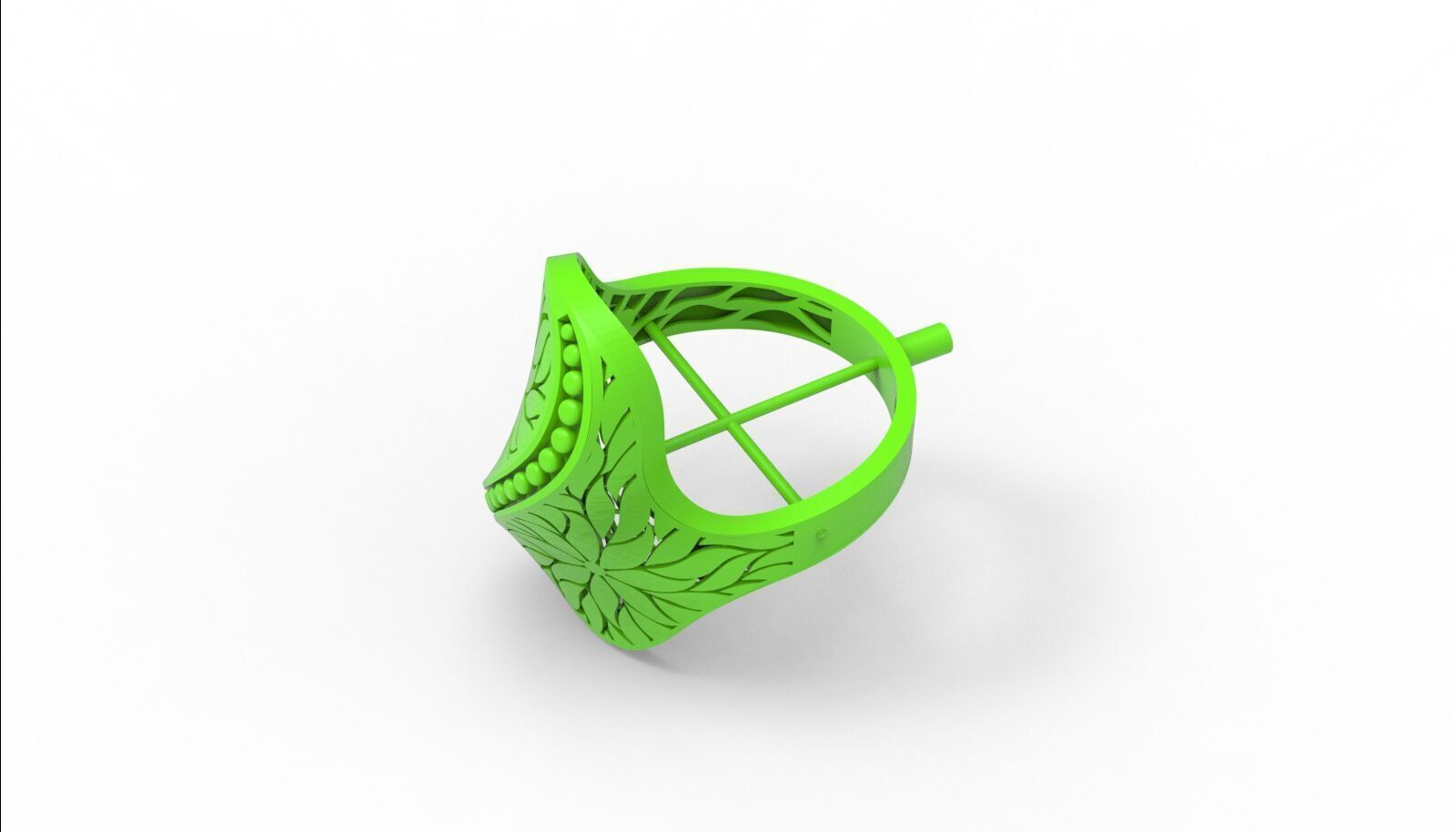 Lightweight Fusion Ring  Ready for Casting TR013 3D print model_22