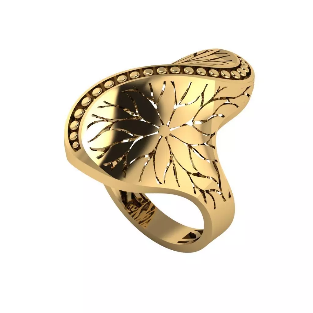 Lightweight Fusion Ring  Ready for Casting TR013 3D print model_0