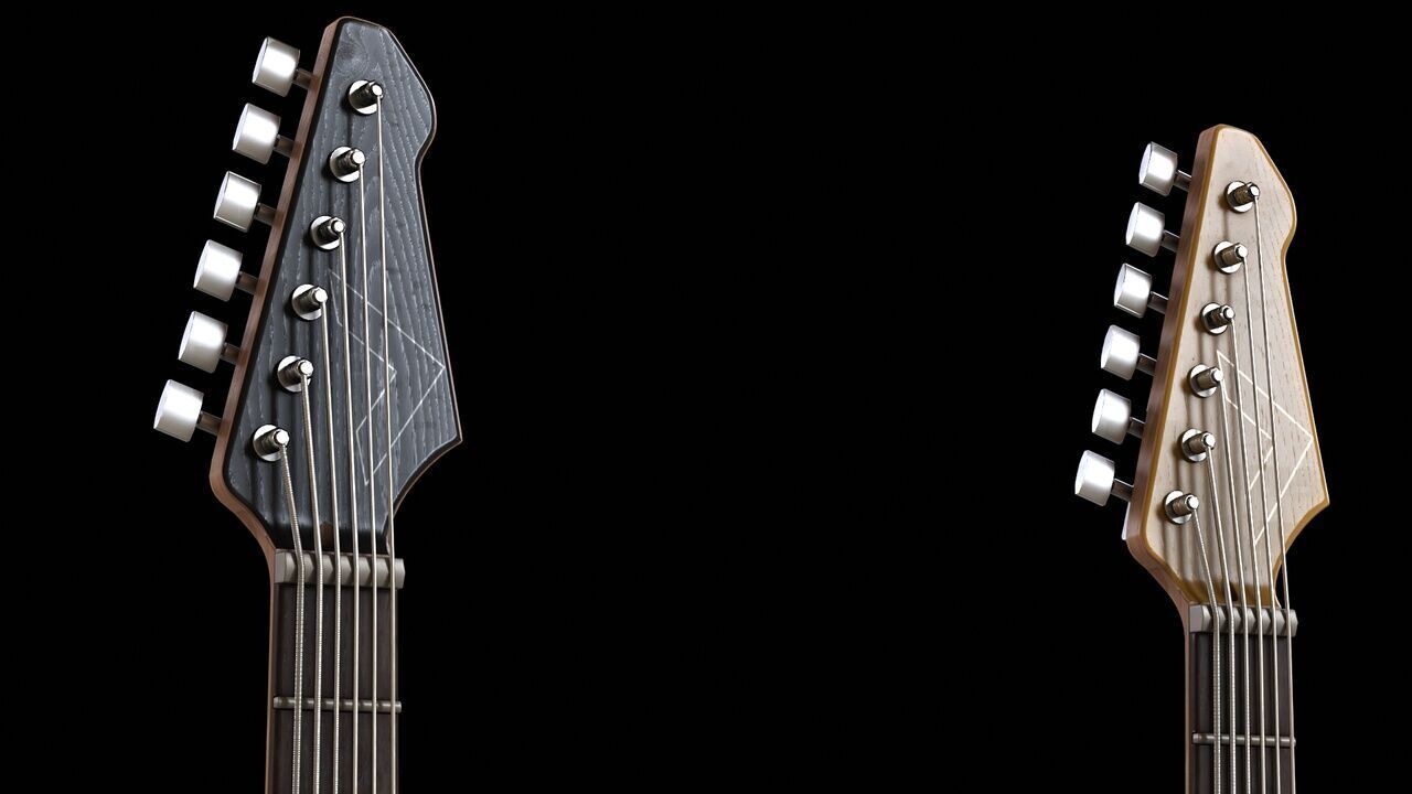 Guitar Stratocaster Low-poly 3D model_8
