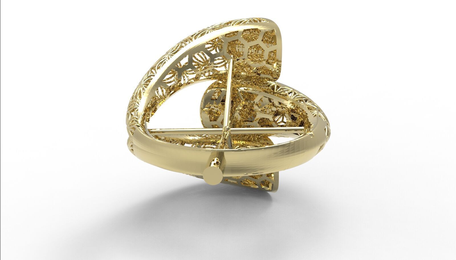 Lightweight Fusion Ring  Ready for Casting TR012 3D print model_2