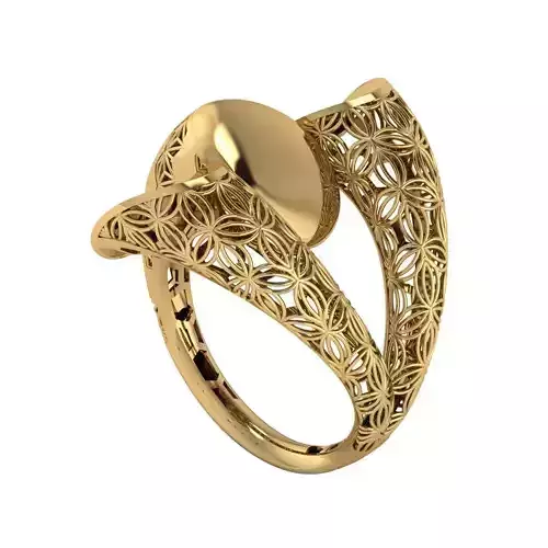 Lightweight Fusion Ring  Ready for Casting TR012 3D print model