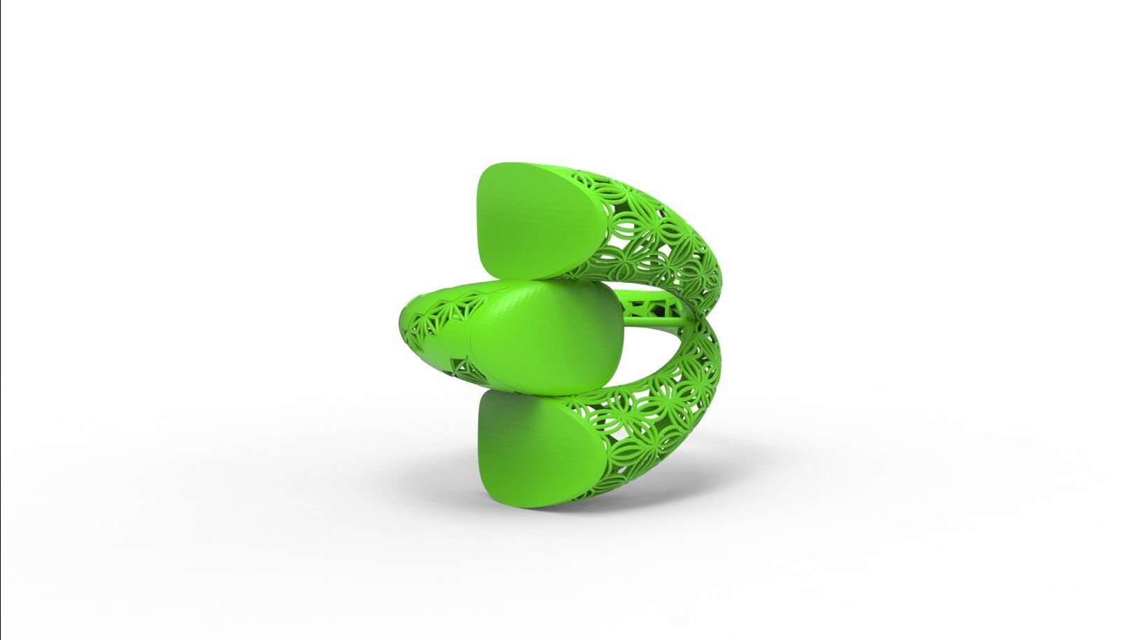 Lightweight Fusion Ring  Ready for Casting TR012 3D print model_1