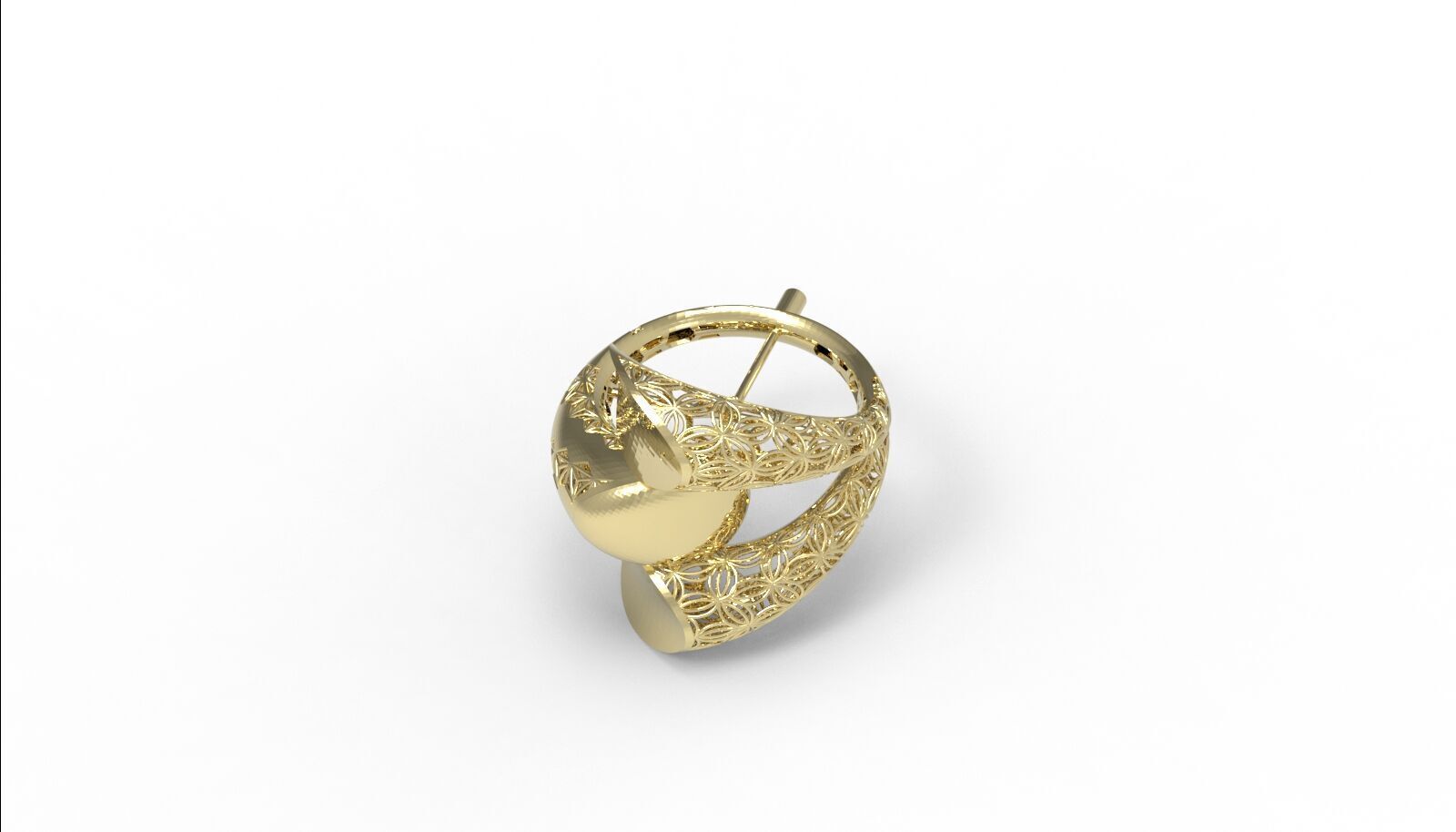 Lightweight Fusion Ring  Ready for Casting TR012 3D print model_7