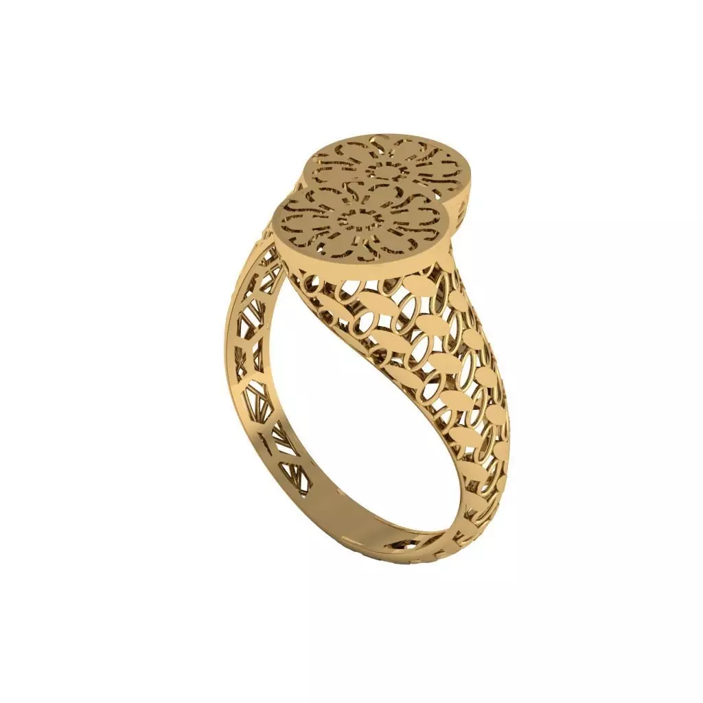 Lightweight Fusion Ring  Ready for Casting TR011 3D print model_0