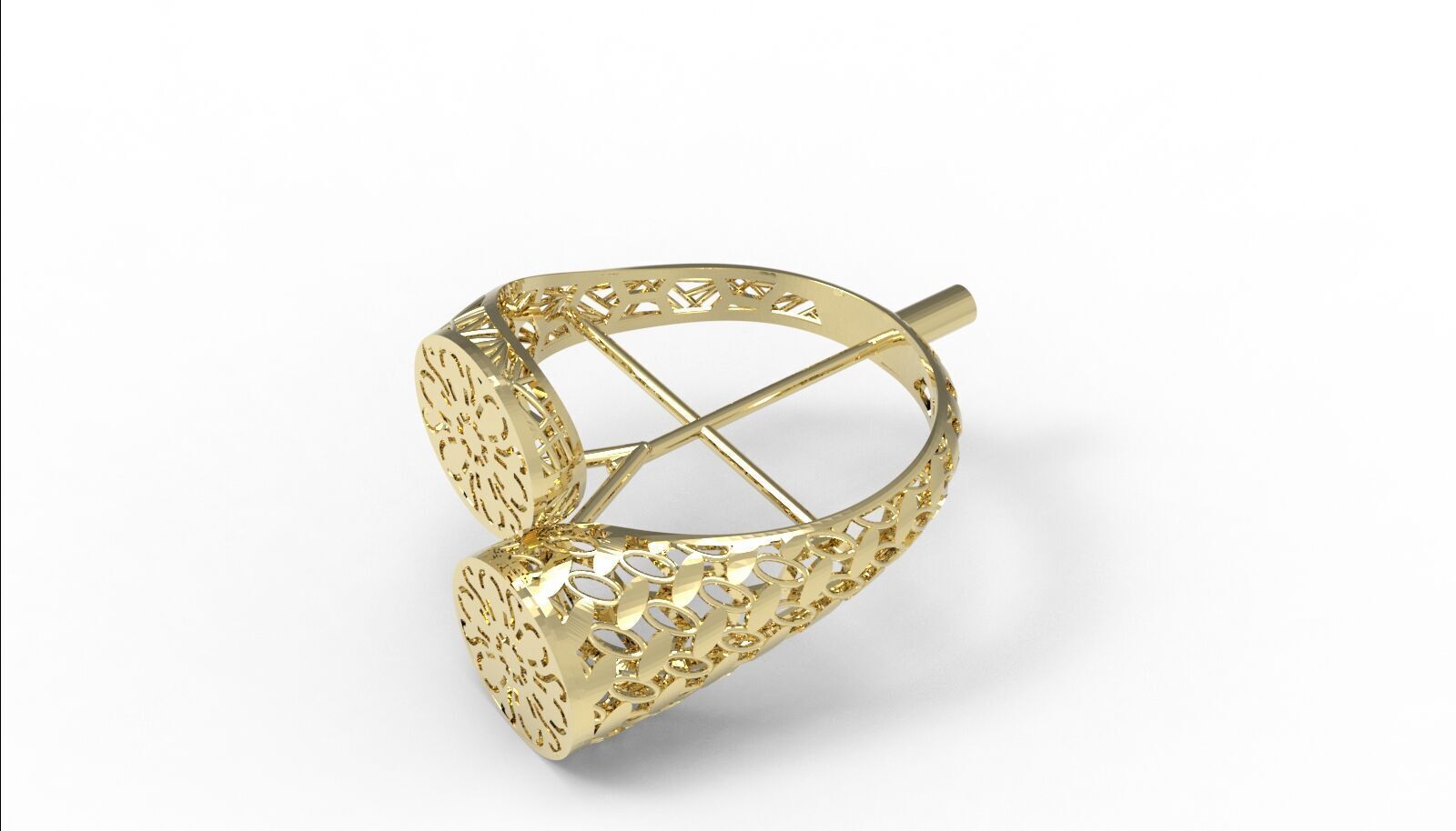 Lightweight Fusion Ring  Ready for Casting TR011 3D print model_3