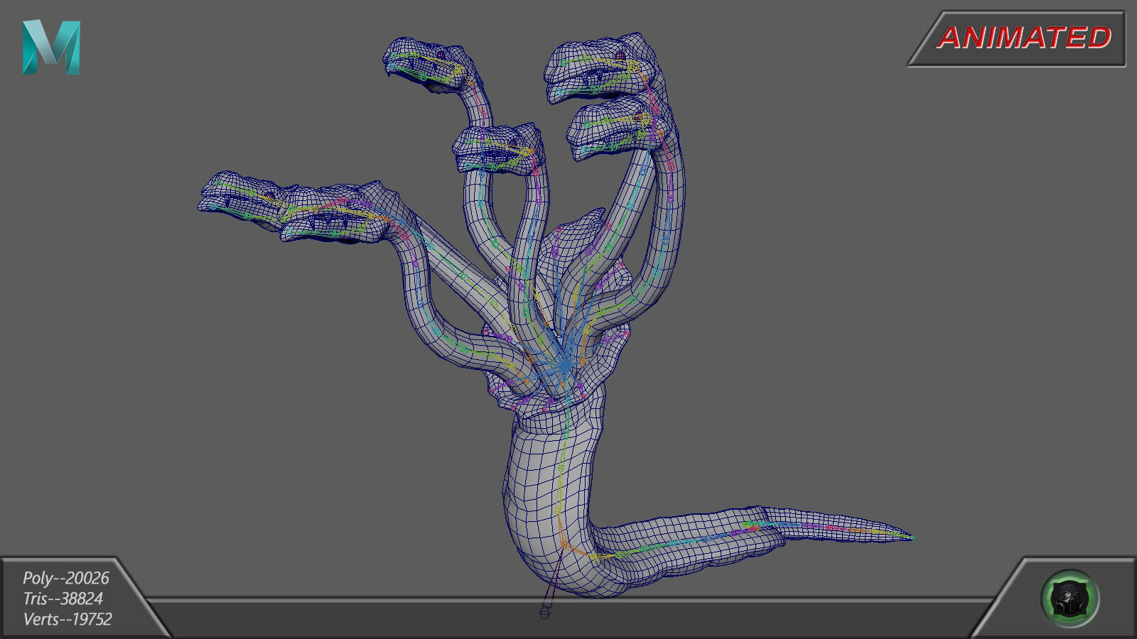 Hydra Low-poly 3D model_14