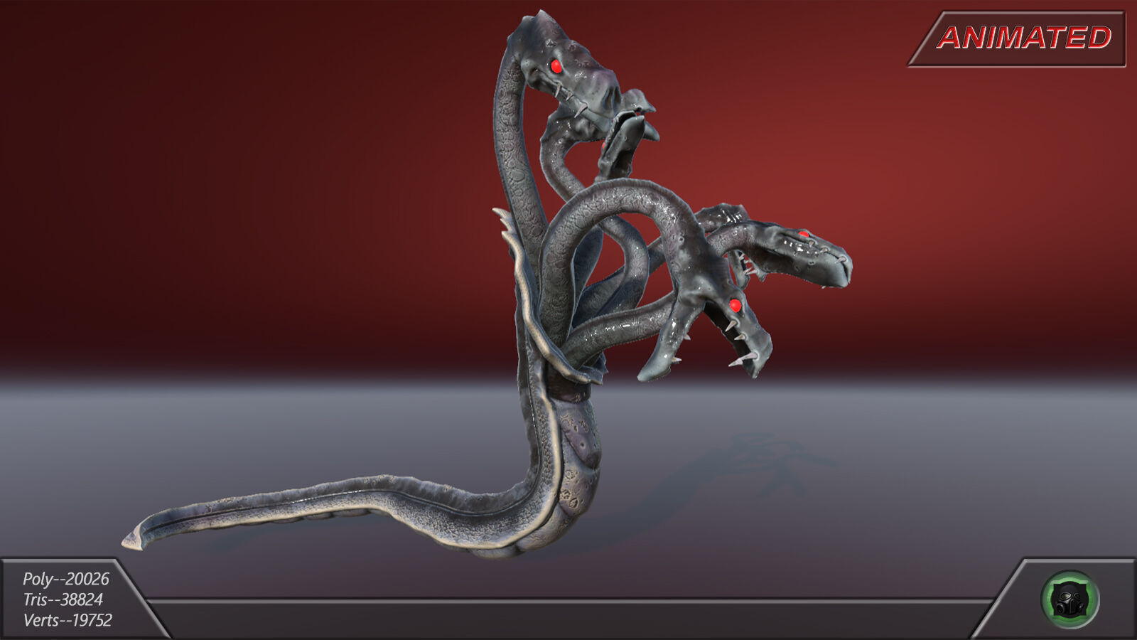 Hydra Low-poly 3D model_13