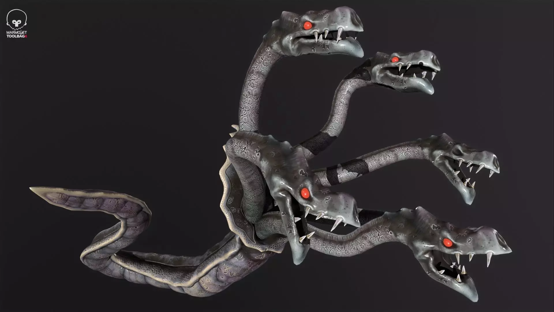 Hydra Low-poly 3D model_2