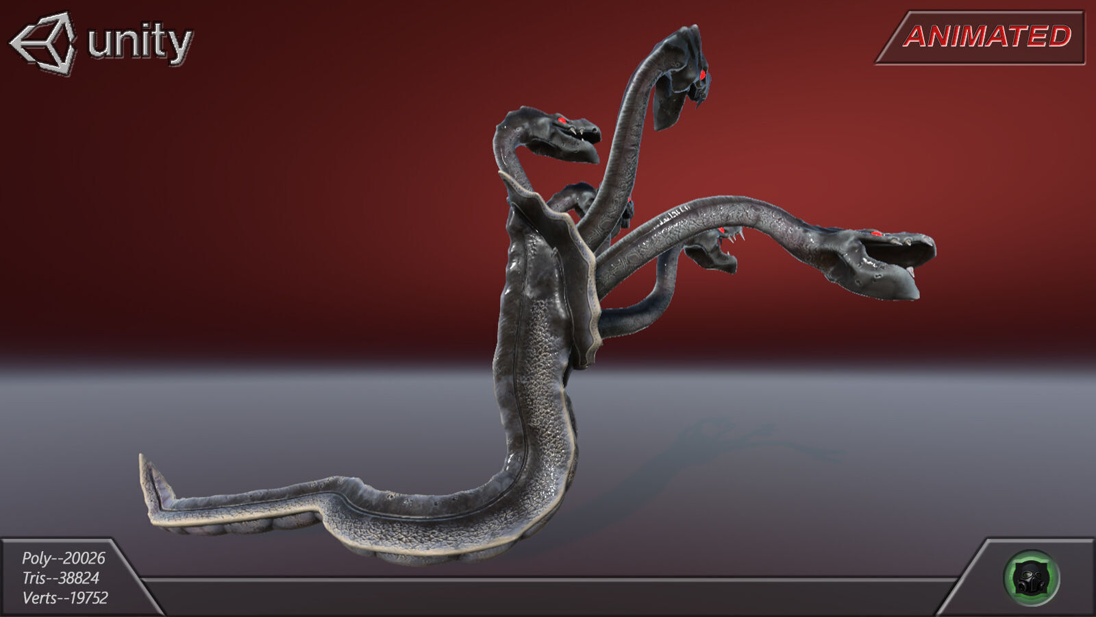 Hydra Low-poly 3D model_11
