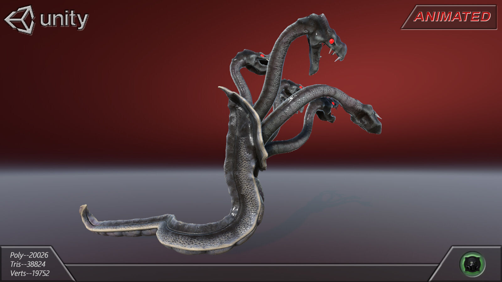 Hydra Low-poly 3D model_5