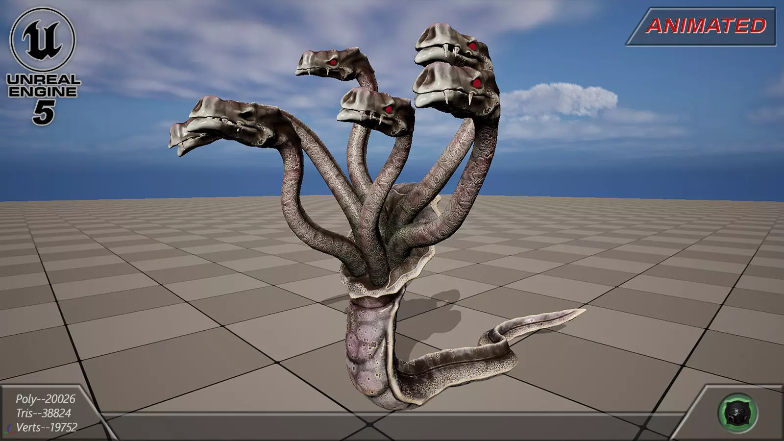 Hydra Low-poly 3D model_0