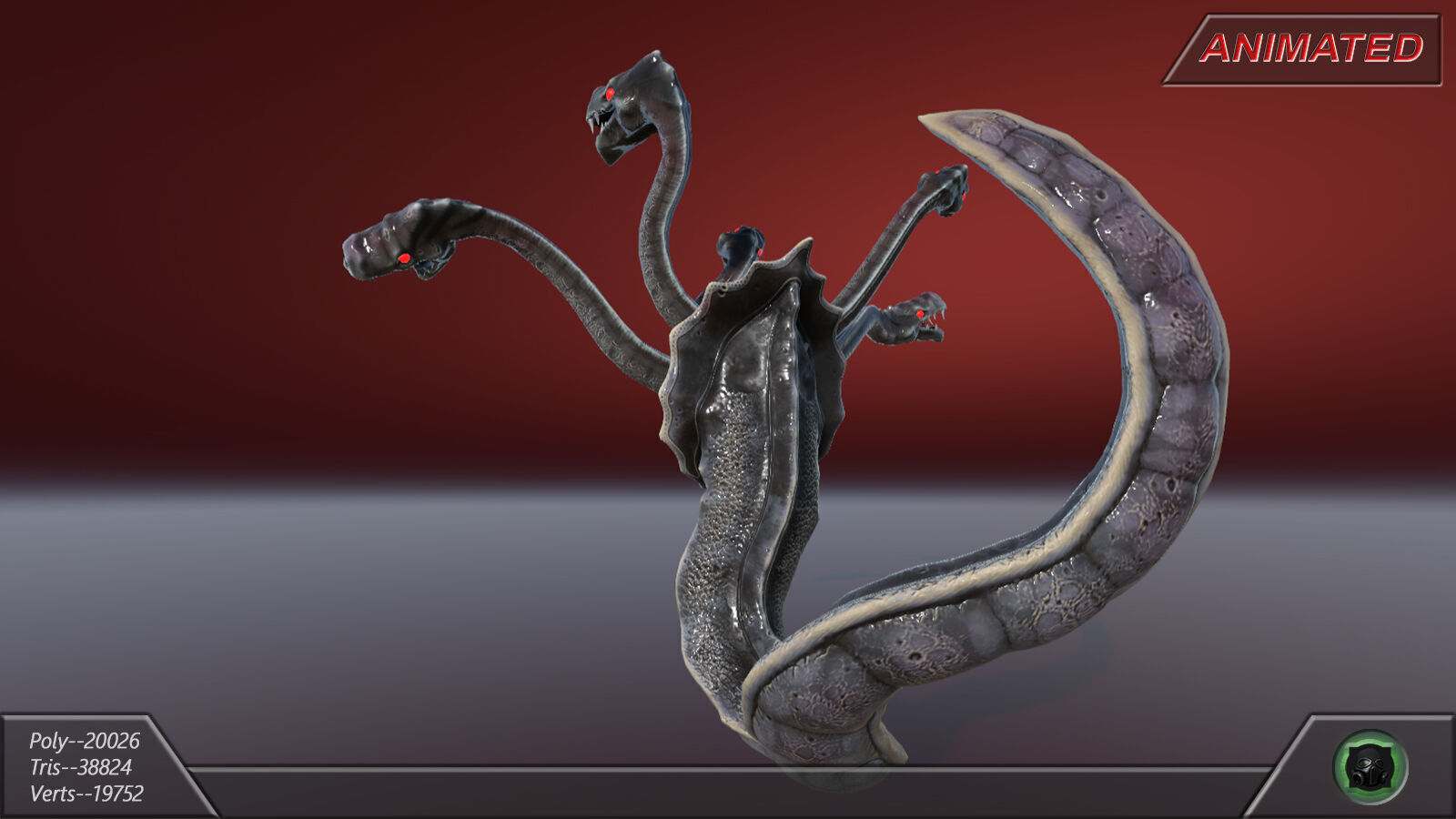 Hydra Low-poly 3D model_12