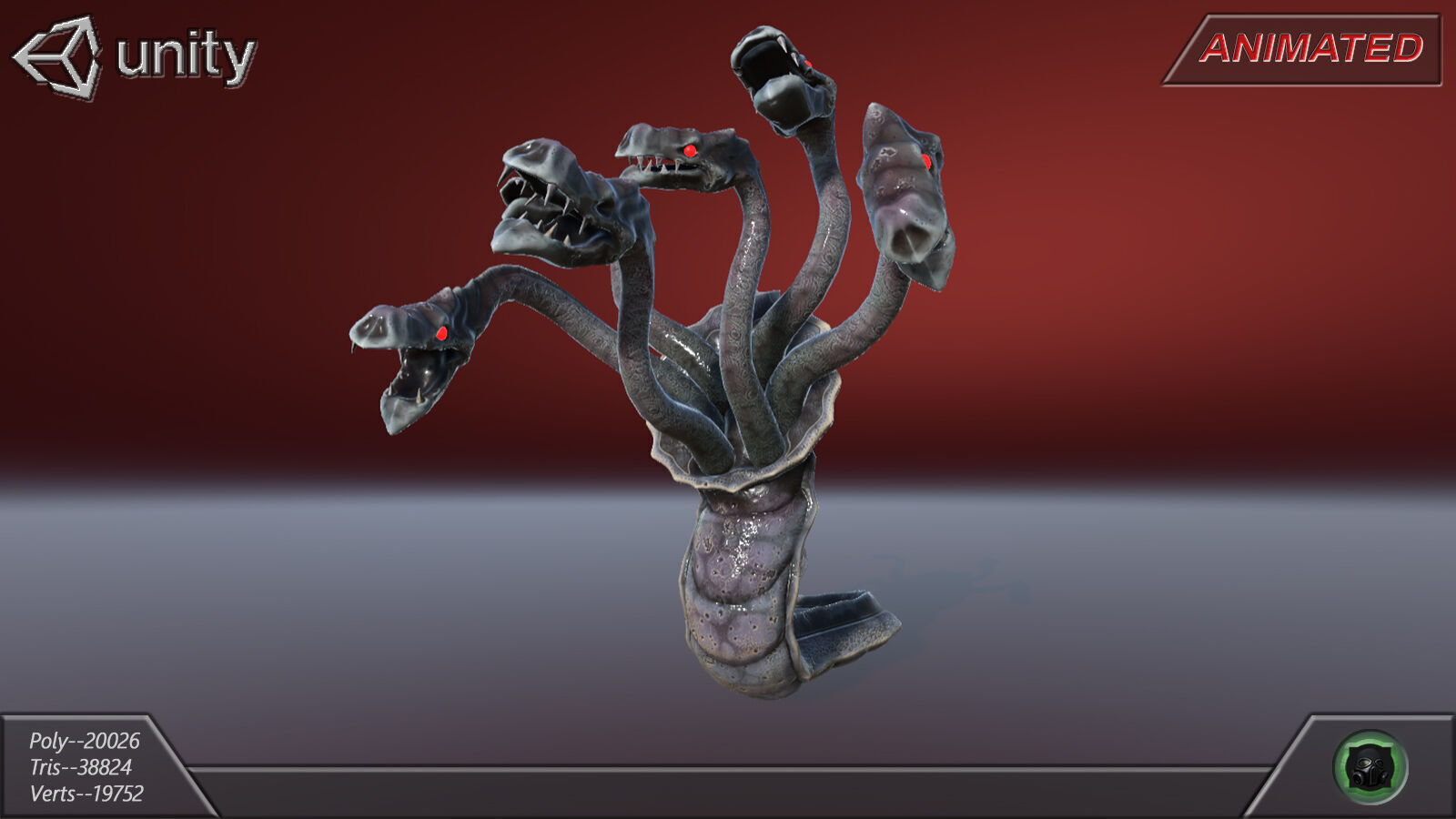 Hydra Low-poly 3D model_3