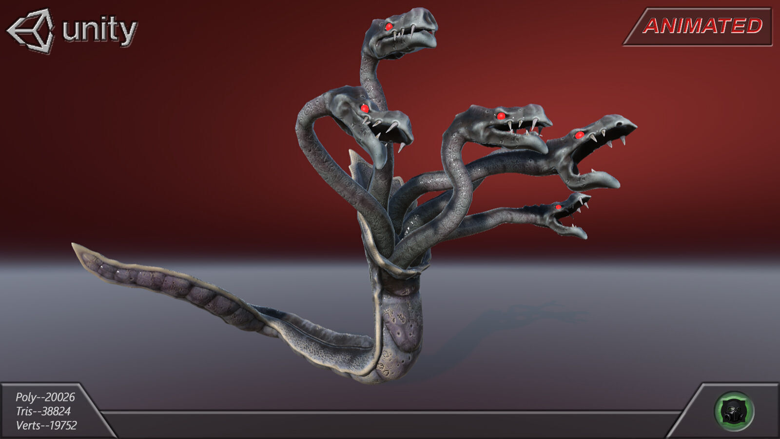 Hydra Low-poly 3D model_10