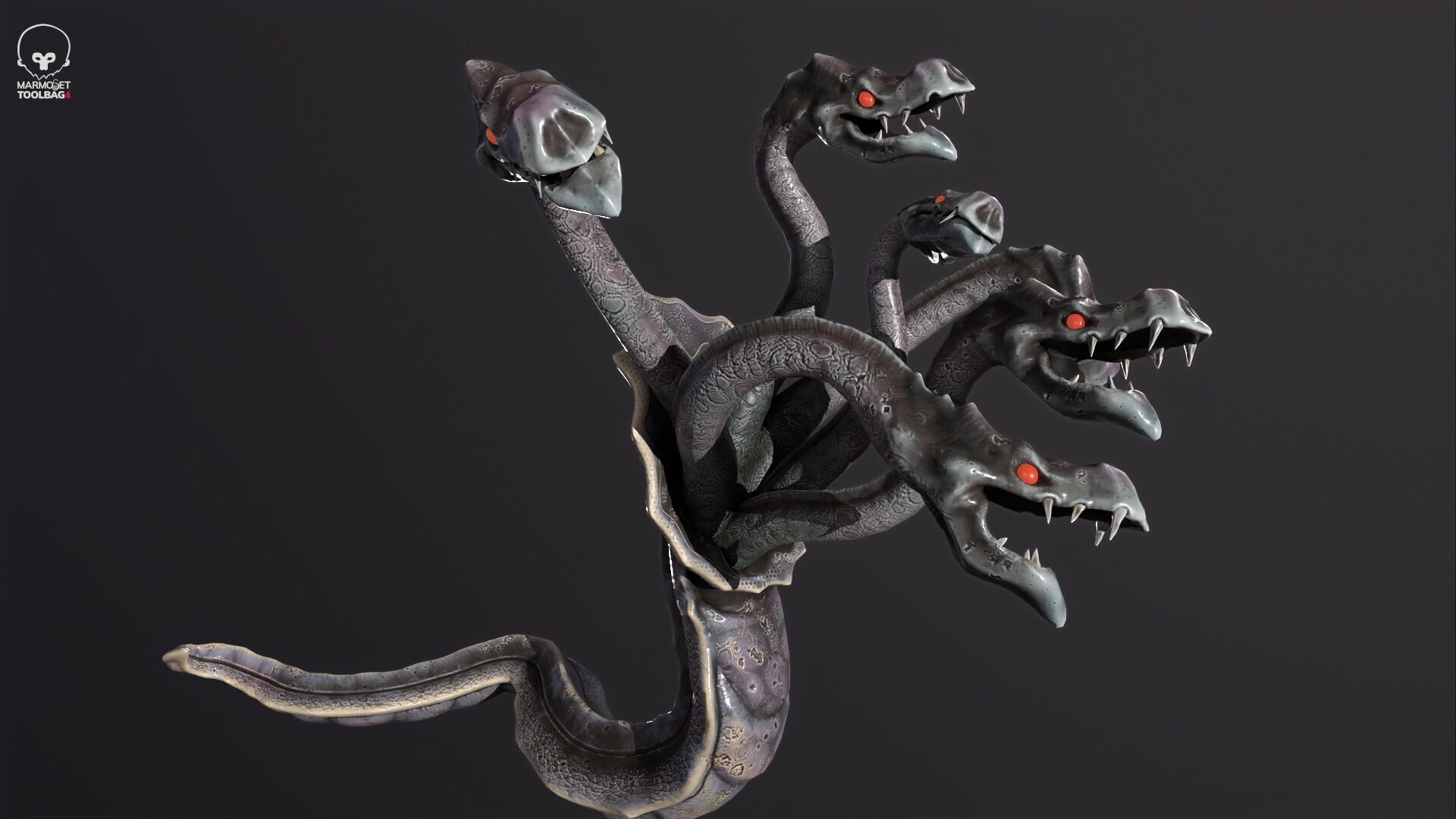 Hydra Low-poly 3D model_7