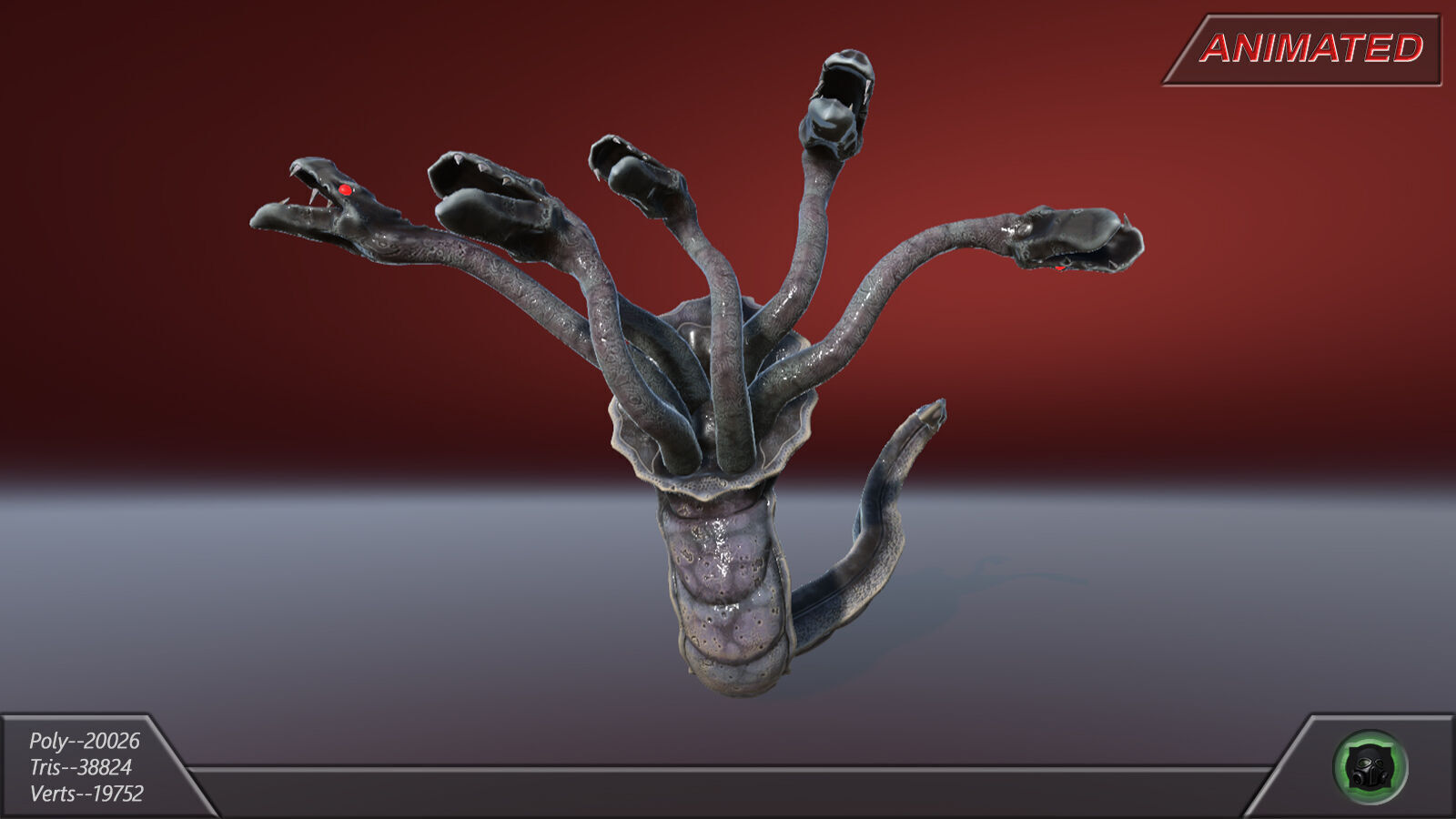 Hydra Low-poly 3D model_8