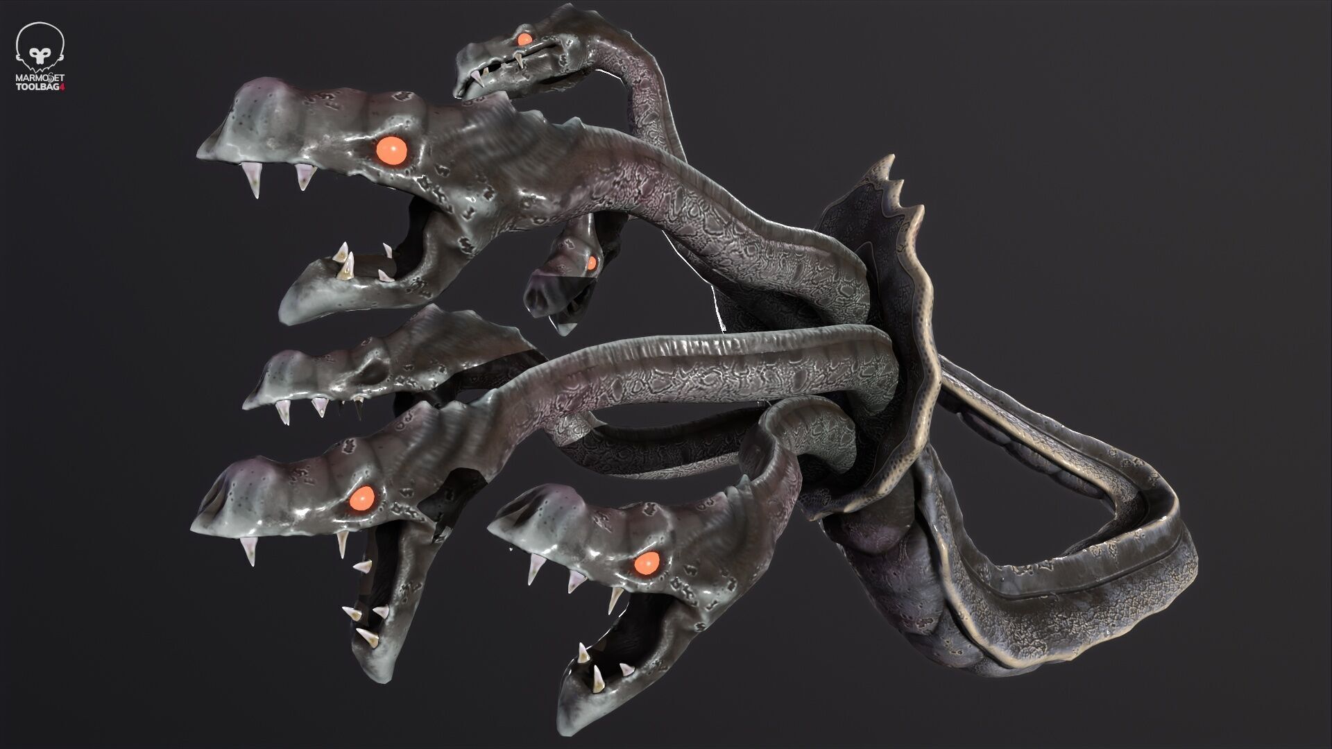 Hydra Low-poly 3D model_4