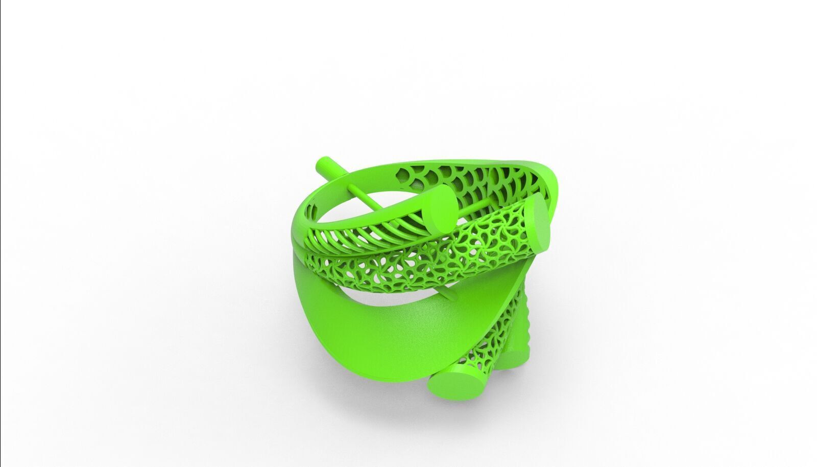 Lightweight Fusion Ring  Ready for Casting TR010 3D print model_1