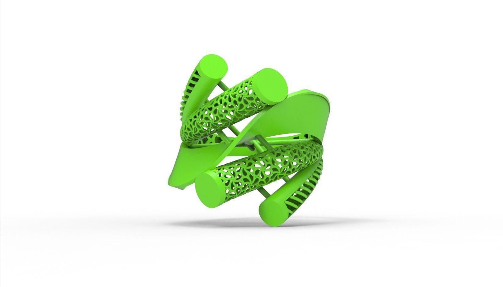 Lightweight Fusion Ring  Ready for Casting TR010 3D print model_2