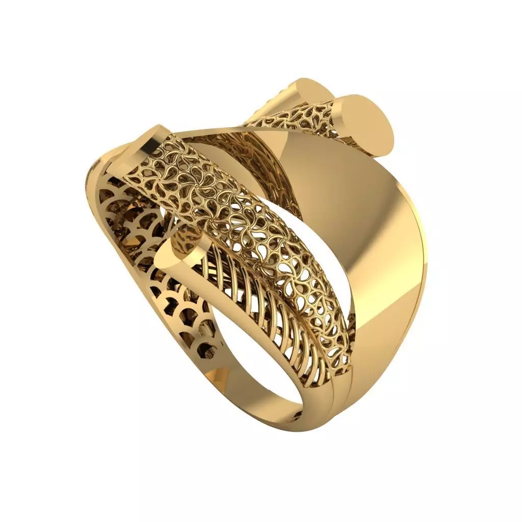 Lightweight Fusion Ring  Ready for Casting TR010 3D print model_0