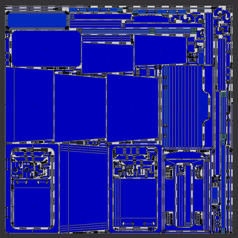 Outdoor Trash Can Low-poly 3D model_10