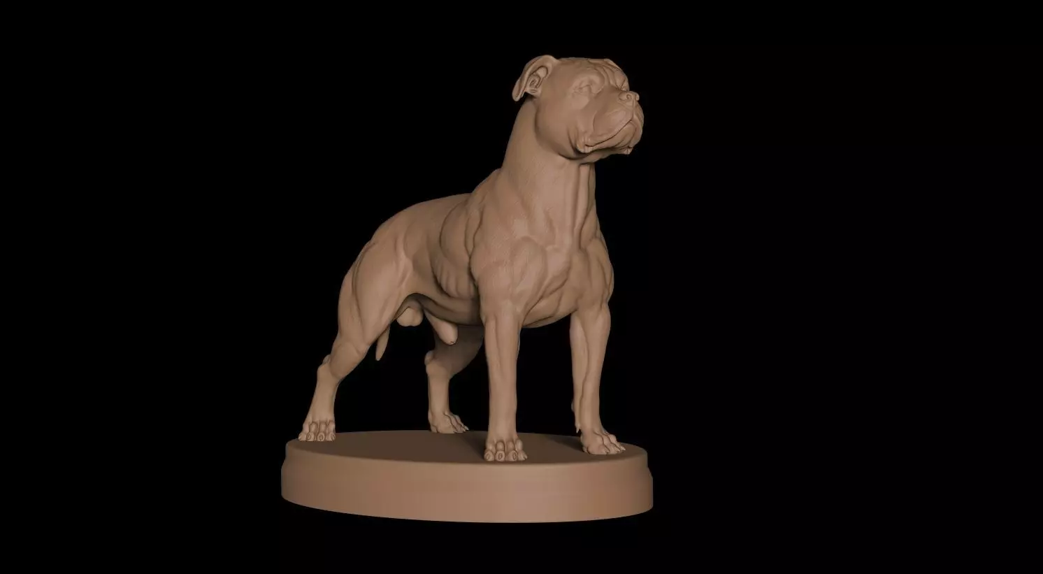 Pitbull Terrier 3D 3D print model_0