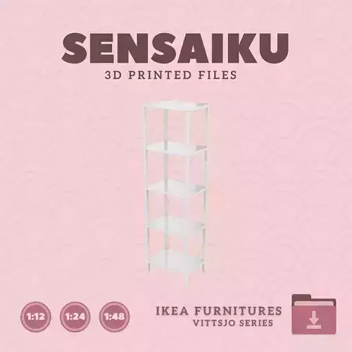 VITTSJO Shelf Unit for Miniature Dollhouse - IKEA - 3D Print 3D print model