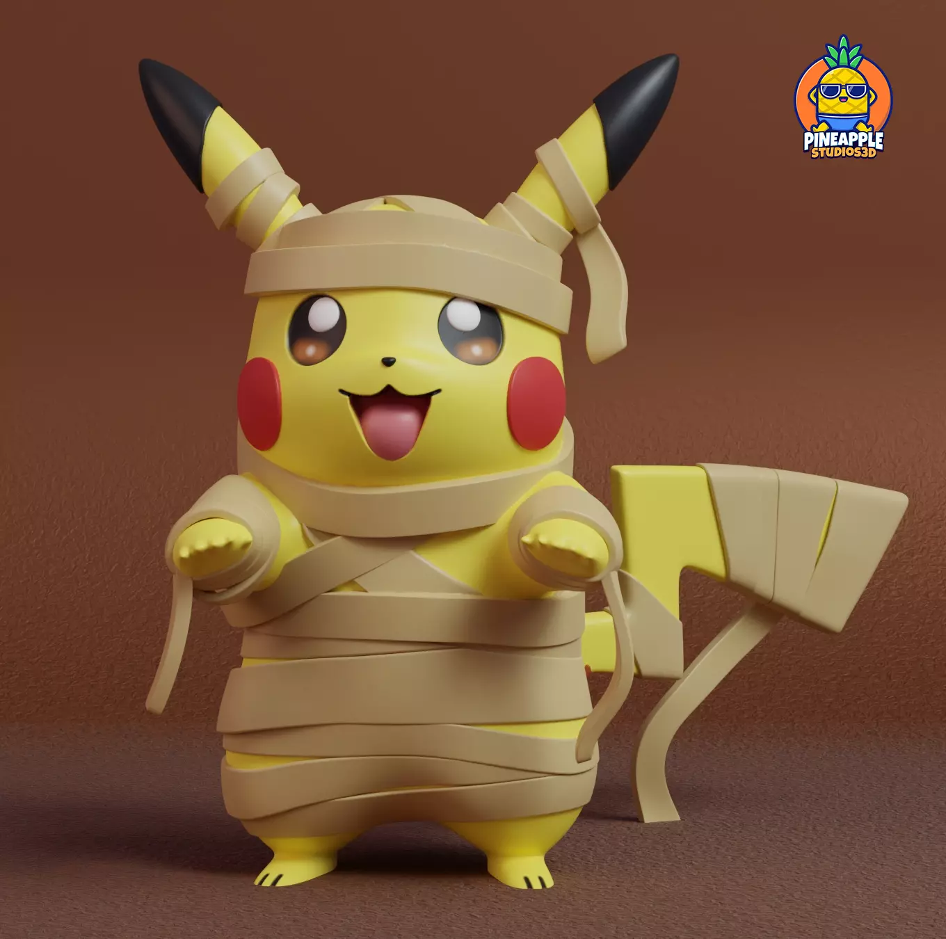 Pokemon - Pikachu Mummy Halloween 3D print model