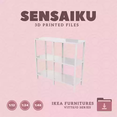 VITTSJO Shelf Unit 39 In for Mini Dollhouse - IKEA - 3D Print 3D print model