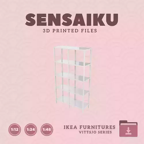 VITTSJO Shelf Unit 68 In for Mini Dollhouse - IKEA - 3D Print 3D print model