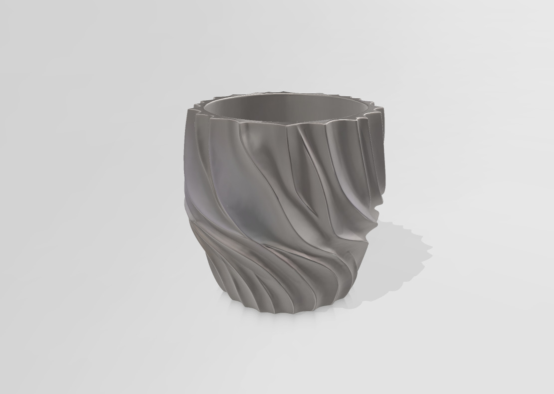 Modern abstract decorative pot 3D print model_1