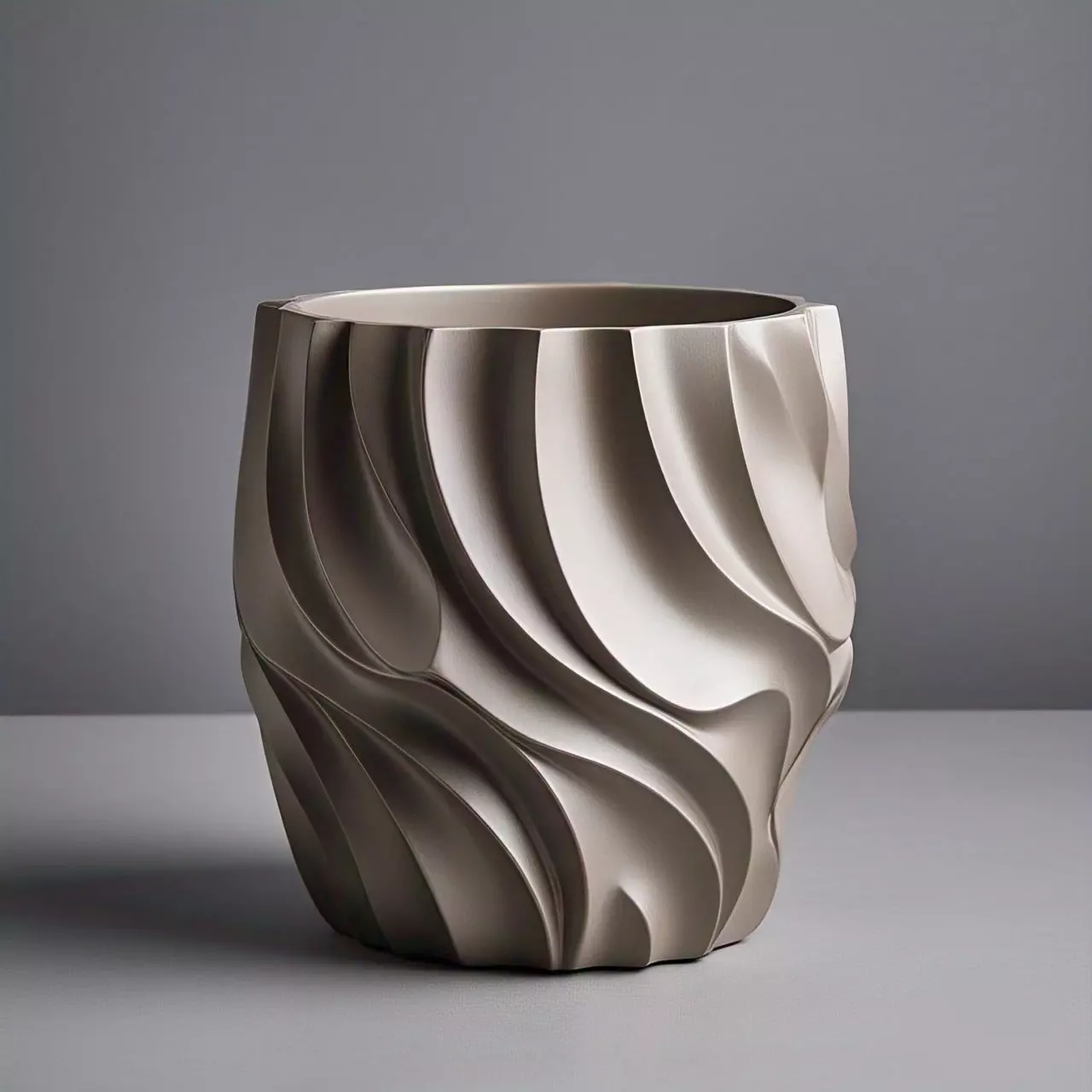 Modern abstract decorative pot 3D print model_0