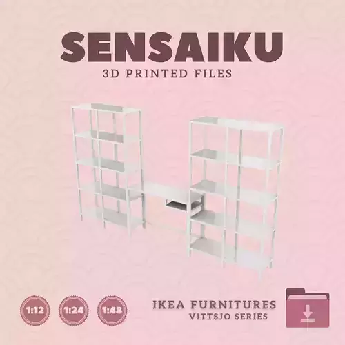 VITTSJO Shelf Unit Laptop Table for Dollhouse - IKEA - 3D Print 3D print model