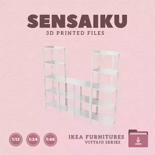 VITTSJO Shelf Unit 36 In 4 Mini Dollhouse - IKEA - 3D Print 3D print model