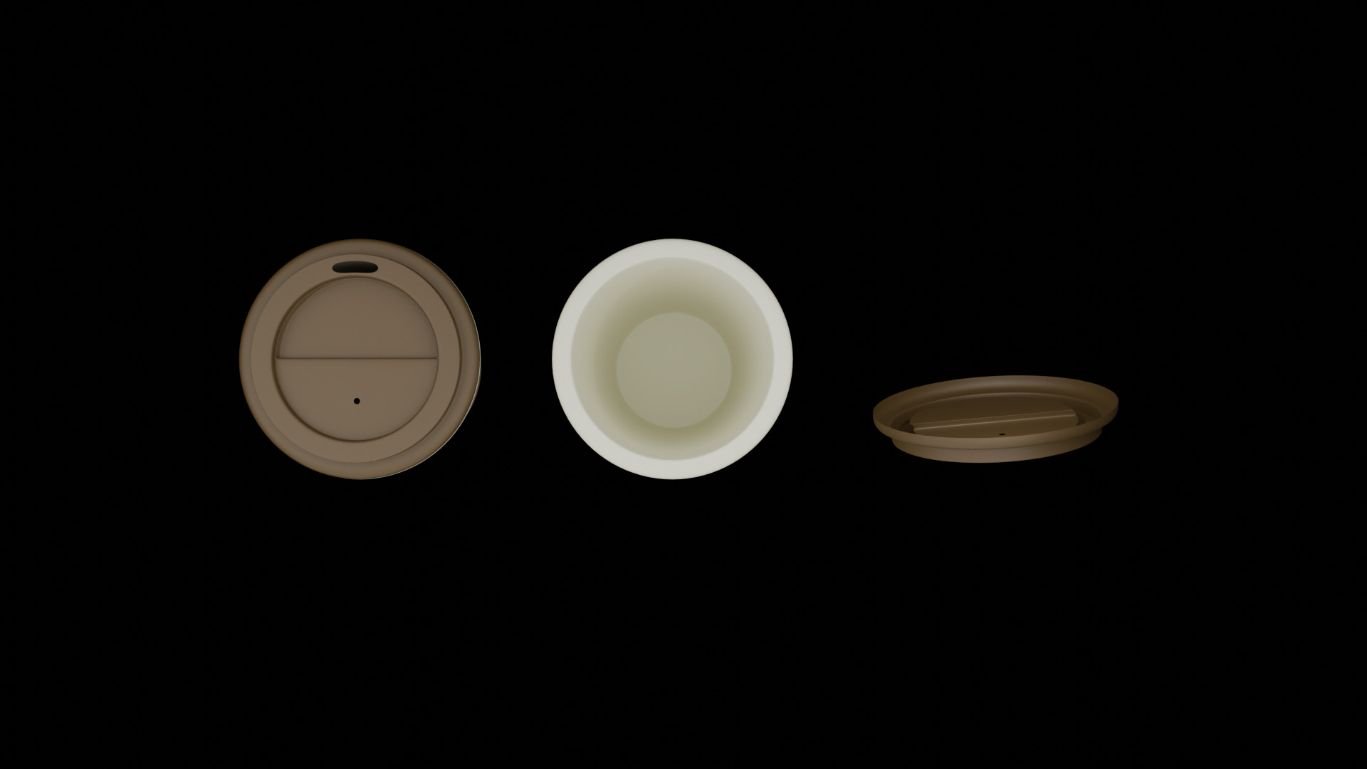 Low-Poly Coffee Cup with Lid - Reusable Eco Mug Low-poly 3D model_5