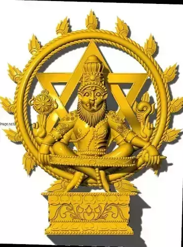 narasimha  swami gold silver pendent locket